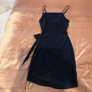By the Way Navy Blue Dress- with ties ti the waist and back- Small